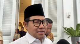 Menteri Koordinator Pemberdayaan Masyarakat sekaligus Ketua Umum PKB, Muhaimin Iskandar (Cak Imin), di Balai Kota DKI Jakarta, Selasa (26/8/2025). (Foto: Liputan6.com/Winda Nelfira)